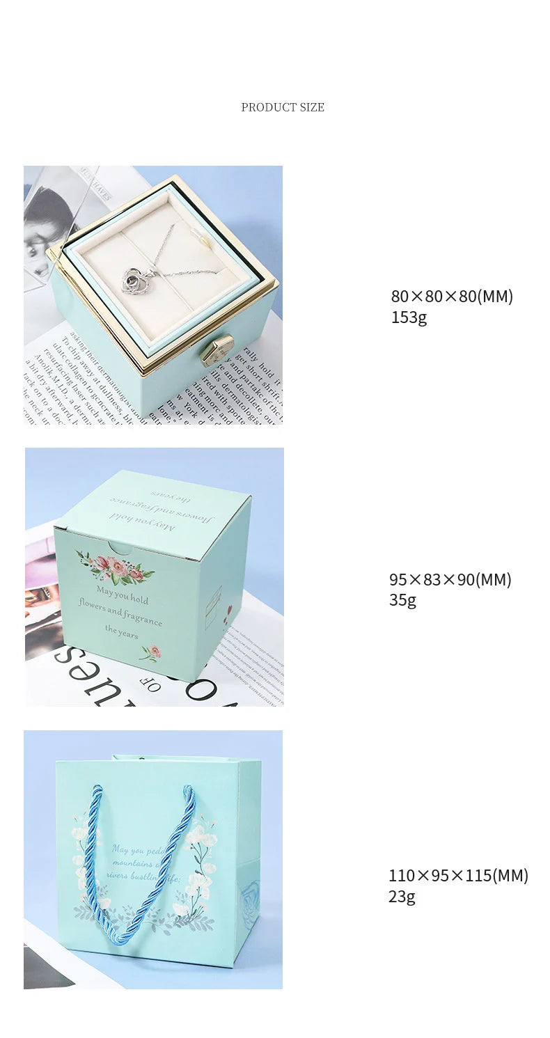 New Soap Rose Flower Jewelry Packaging Gift Box
