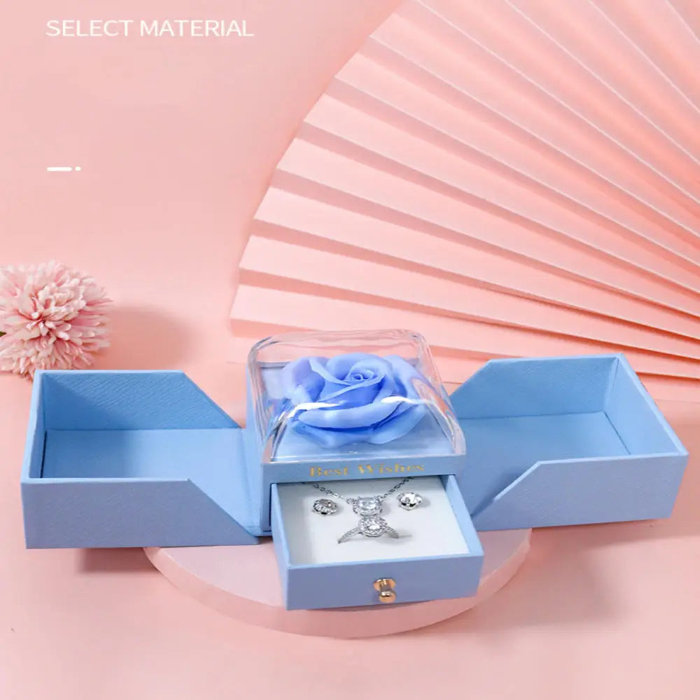 New in Rose Jewelry Box for Necklace Pendant