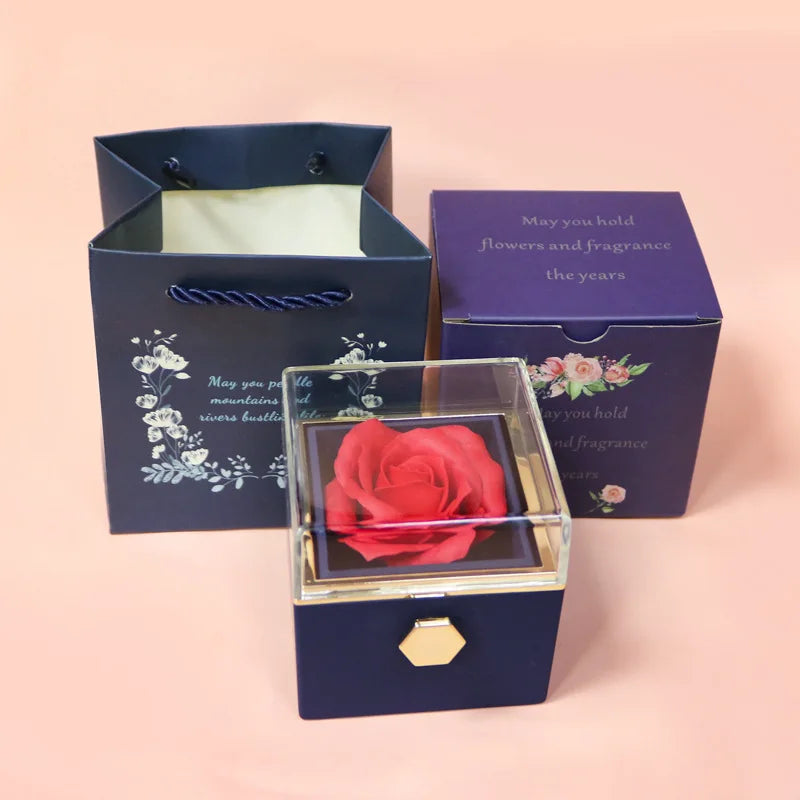 New Soap Rose Flower Jewelry Packaging Gift Box