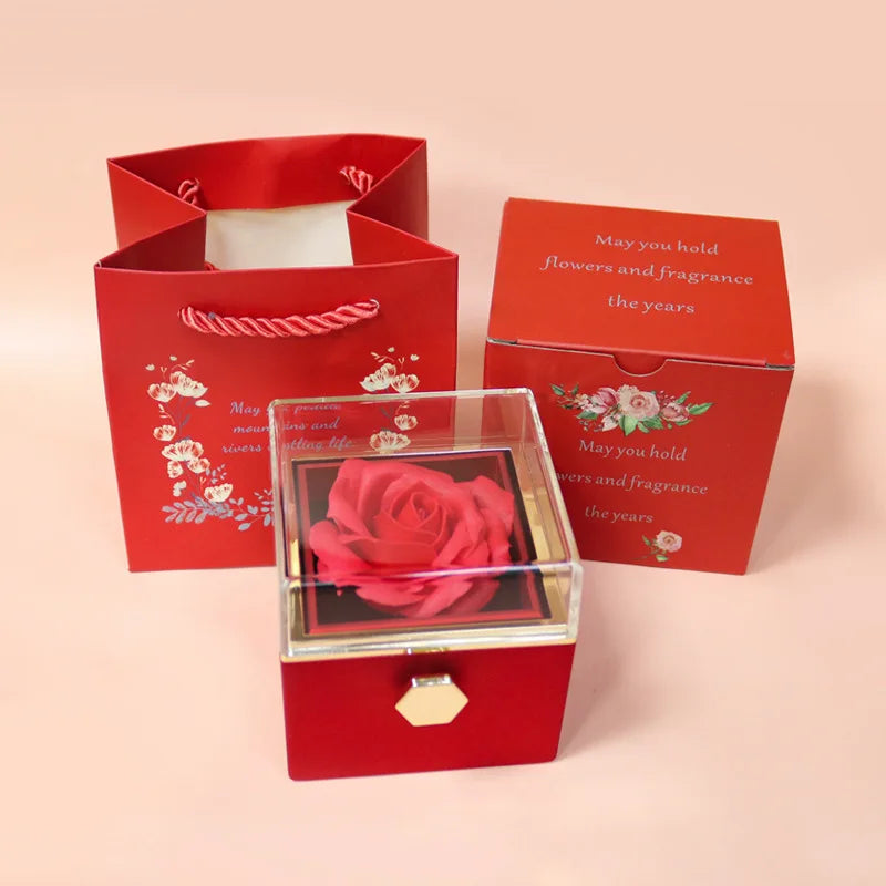 New Soap Rose Flower Jewelry Packaging Gift Box