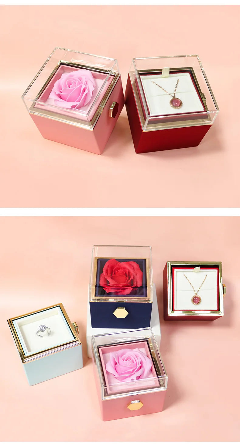 New Soap Rose Flower Jewelry Packaging Gift Box