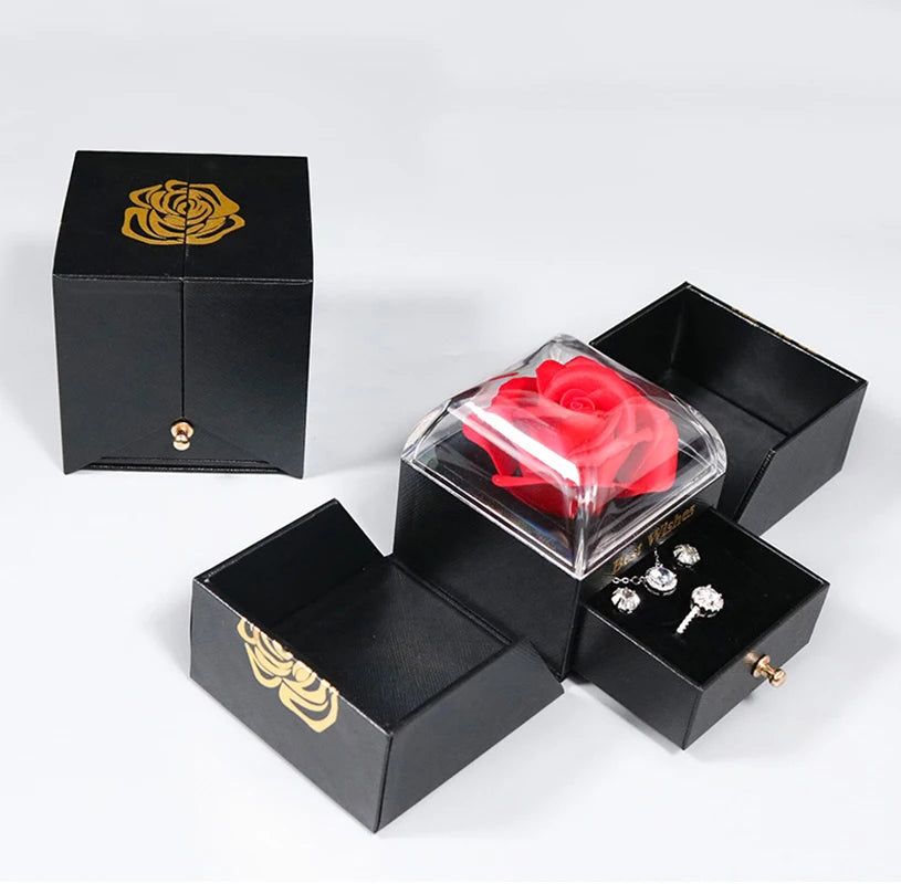 New in Rose Jewelry Box for Necklace Pendant